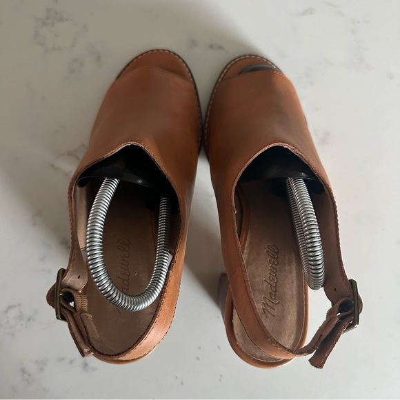 Madewell The Cary Sandal Open Toe Brown Leather Mules Size 9- SH19 - Picture 4 of 11